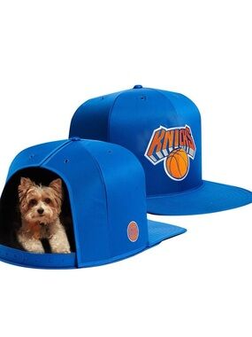 NBA New York Knicks Blue Plush Pet Nap Cap Dog Bed Small 27"x19" NEW
